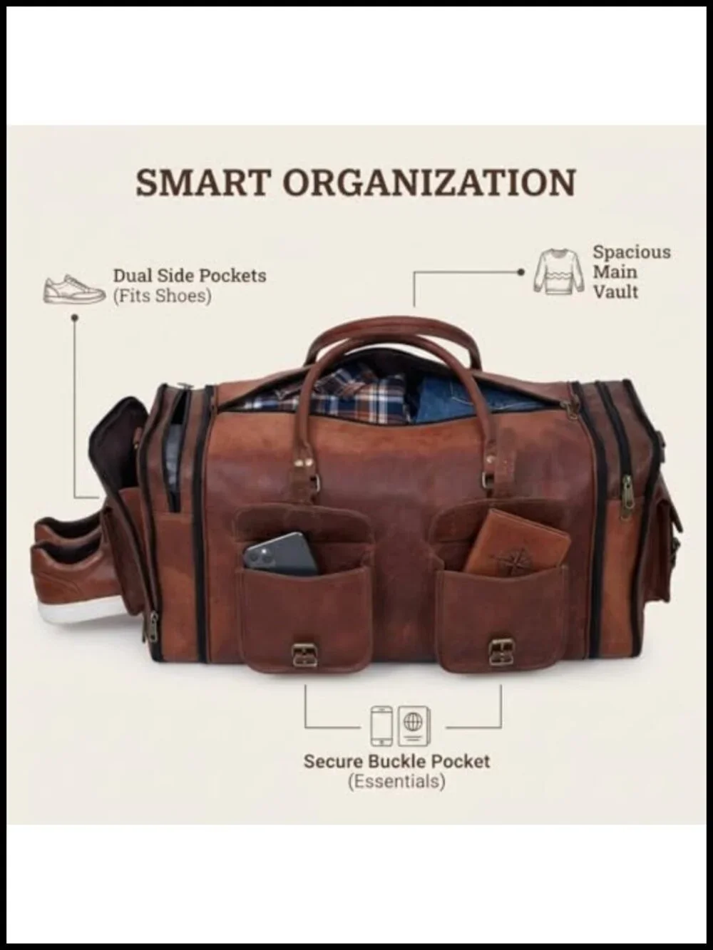 Handmade Full-Grain Buffalo Leather 32